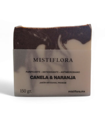 Jabón Artesanal de Canela y Naranja 150 gramos
