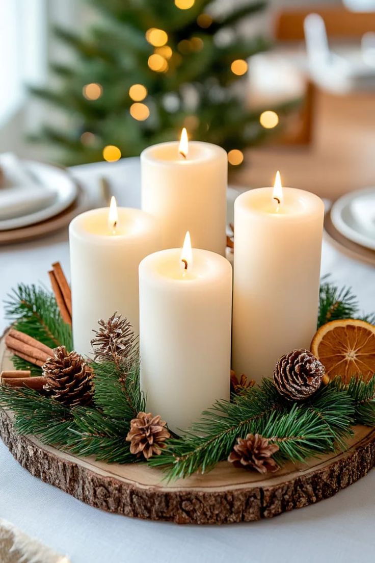 Velas Navideñas Cilíndricas Grande