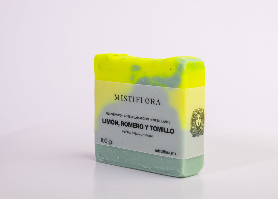 Jabón Artesanal de Limón, Romero y Tomillo 100 gramos