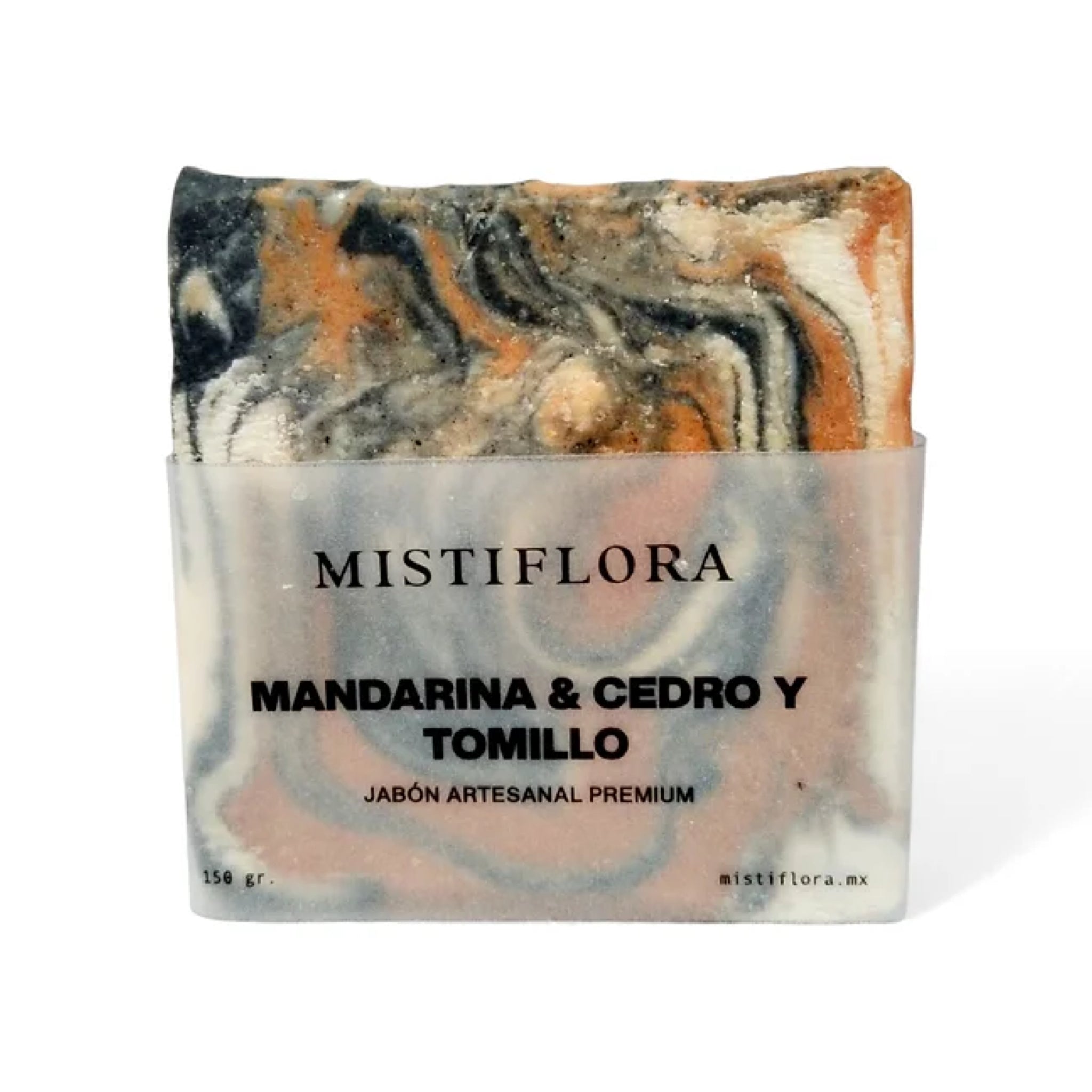 Jabón Artesanal de Mandarina, Cedro y Tomillo 150 gramos