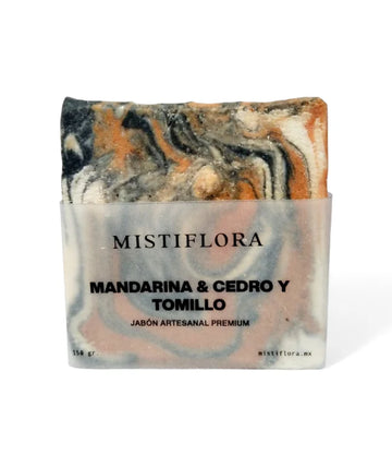 Jabón Artesanal de Mandarina, Cedro y Tomillo 150 gramos