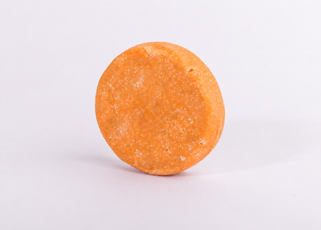 Shampoo Sólido Artesanal para  limpieza profunda y crecimiento de Canela y naranja  50 gramos
